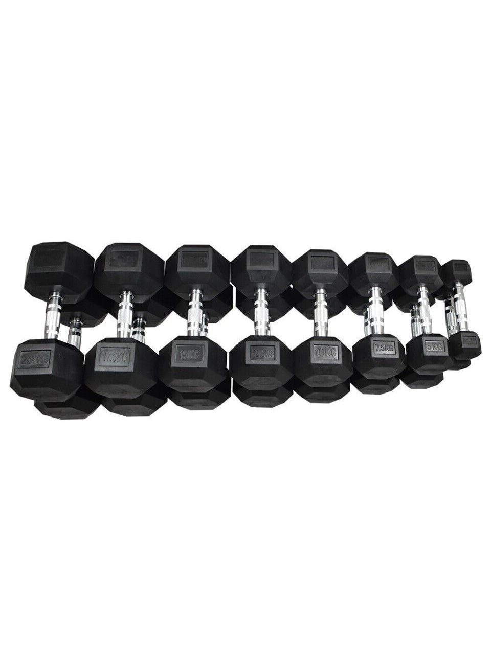 Hex Dumbbells Set - 2.5 Kg to 20 Kg